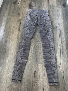 lululemon athletica Black & White Floral Stripe Leggings